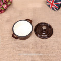 restaurant mini round cast iron enamel suger bowl